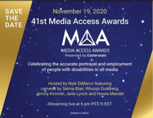 Save the Date 2020 Media Access Awards