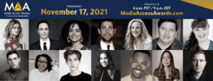 Headshots of Media Access Awards 2021 stars