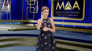 Actress Millicent Simmonds presenting at the 2021 Media Access Awards